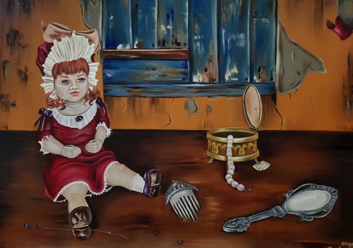 Emine Bostanci, Antiques
70x100cm, oil on canvas, 2020